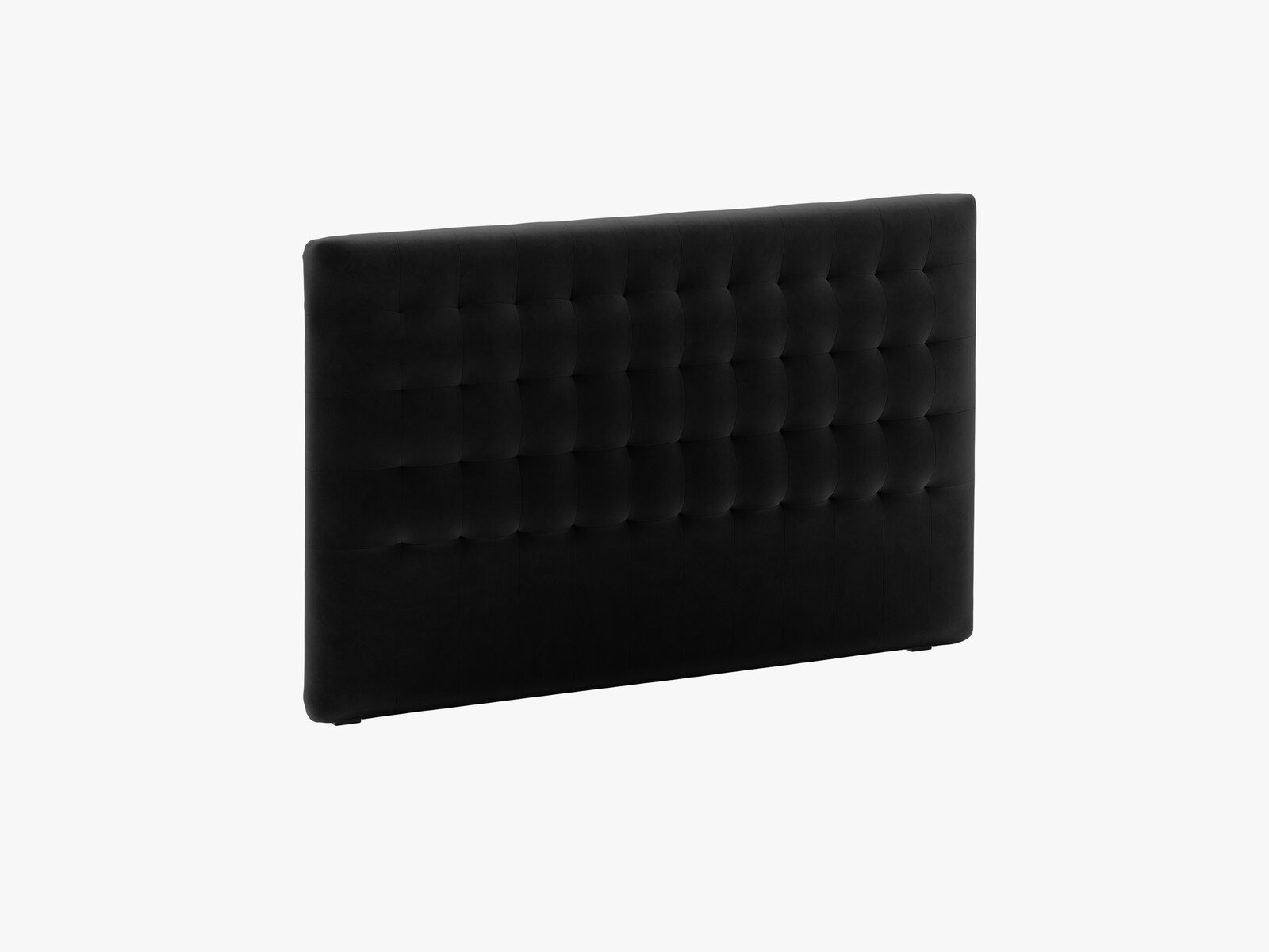 Micadoni Nova Samtiger Kopfteil 120 cm (H 95 cm) Samt Paris Schwarz 160x95
