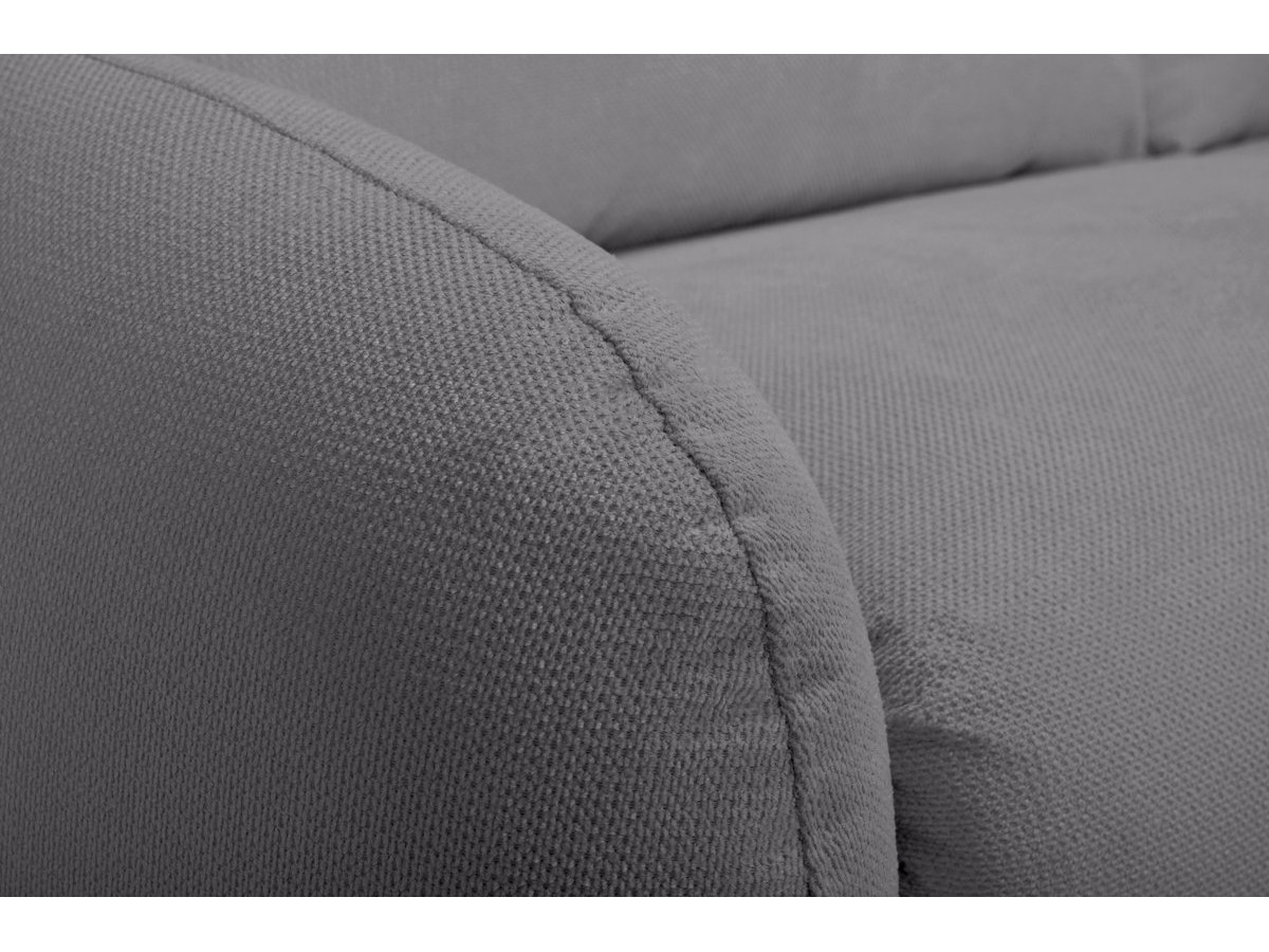 Bobochic Kenan Schlafsofa 3-Sitzer Stoff Dunkelgrau, Liegefläche 140 × 196 cm