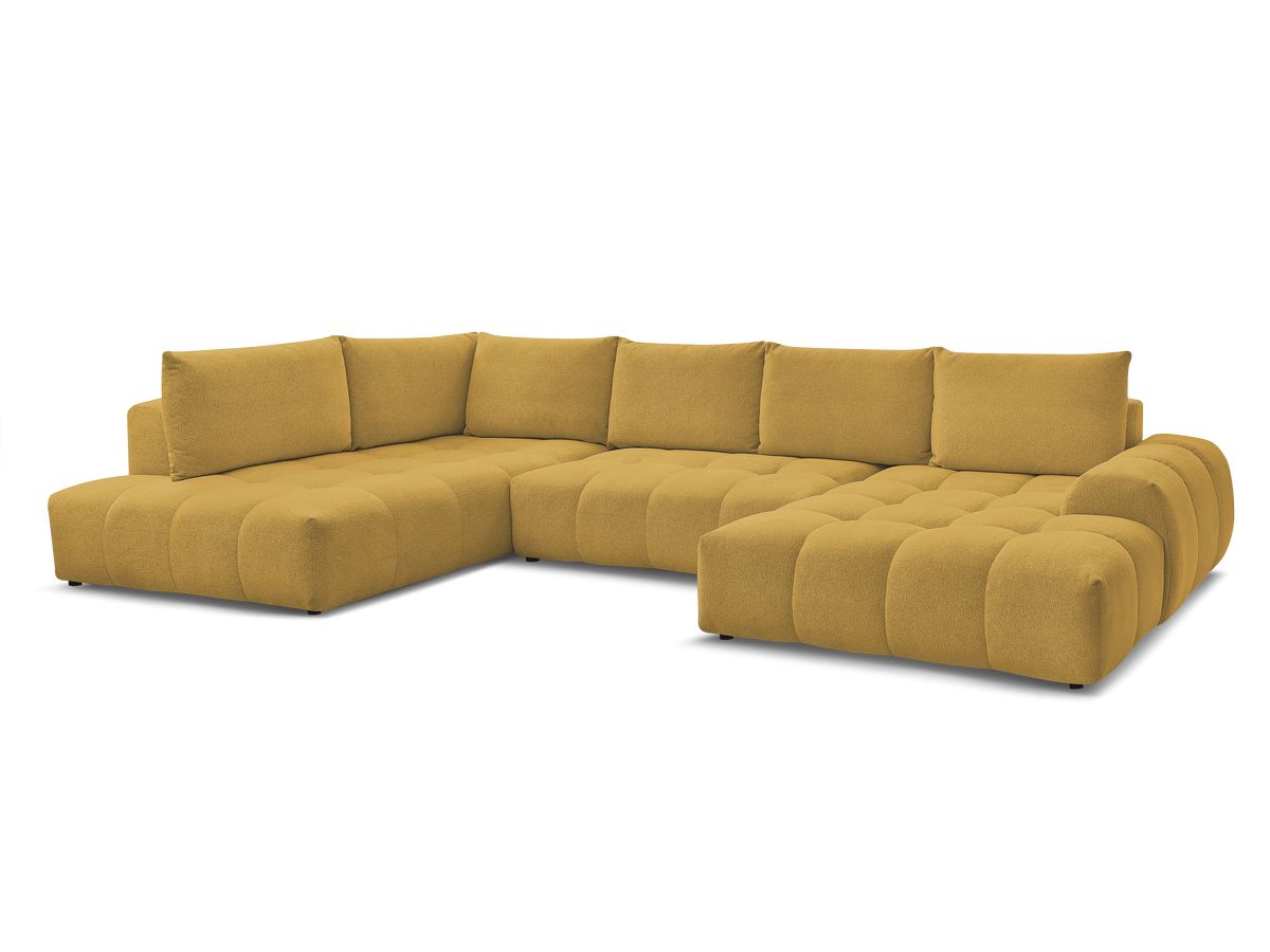 Bobochic Everest Wohnlandschaft, 6 Kissen Melange-Stoff Gelb Ecke rechts
