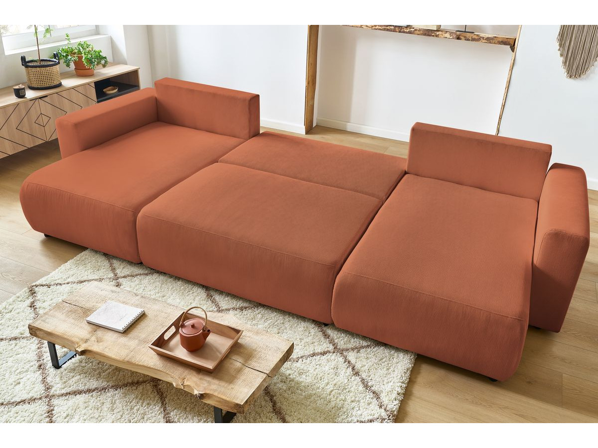 Bobochic Envy Wohnlandschaft Cordsamt Orange