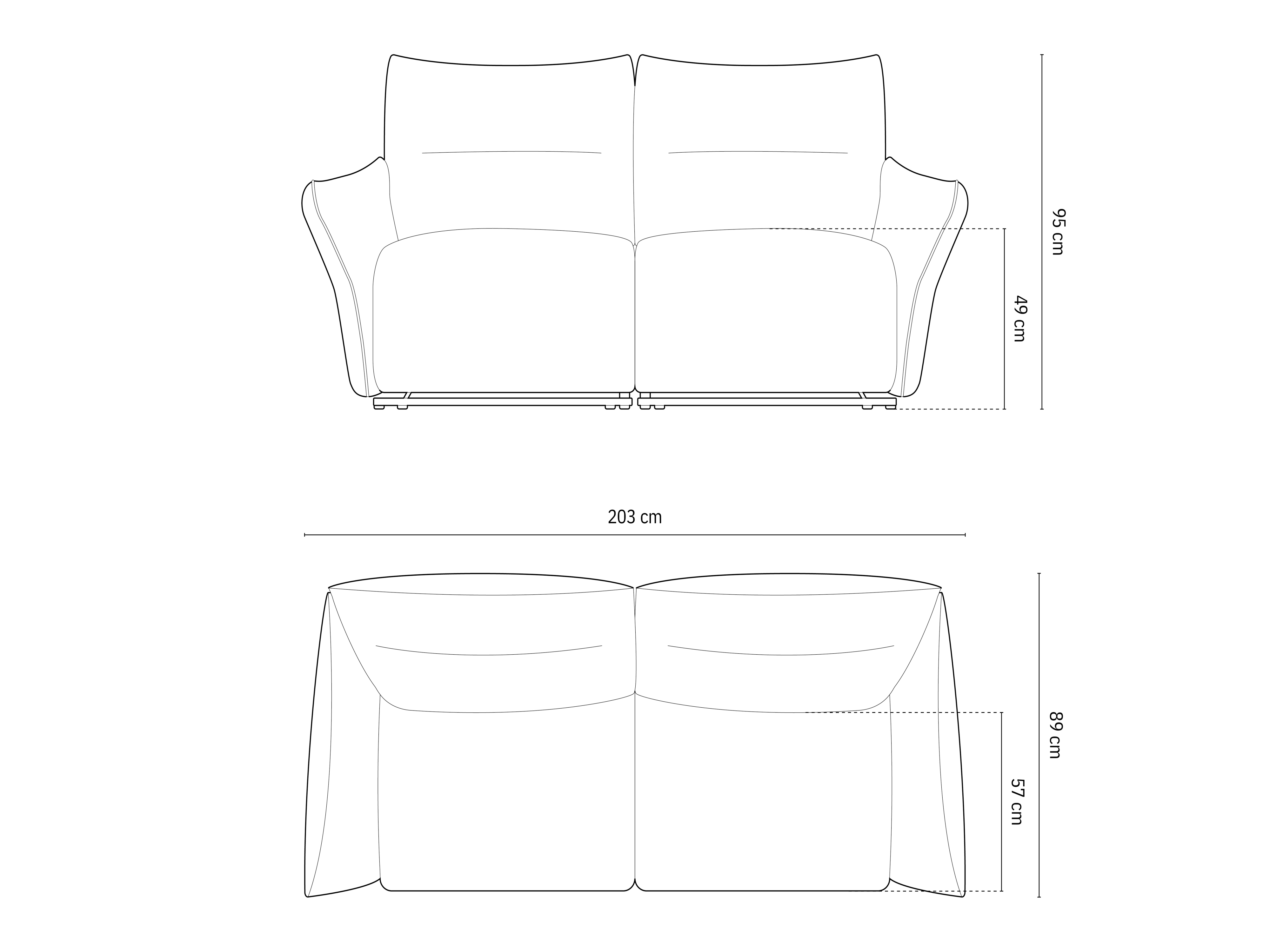 Micadoni Sofa Montgri 3-Sitzer Grau