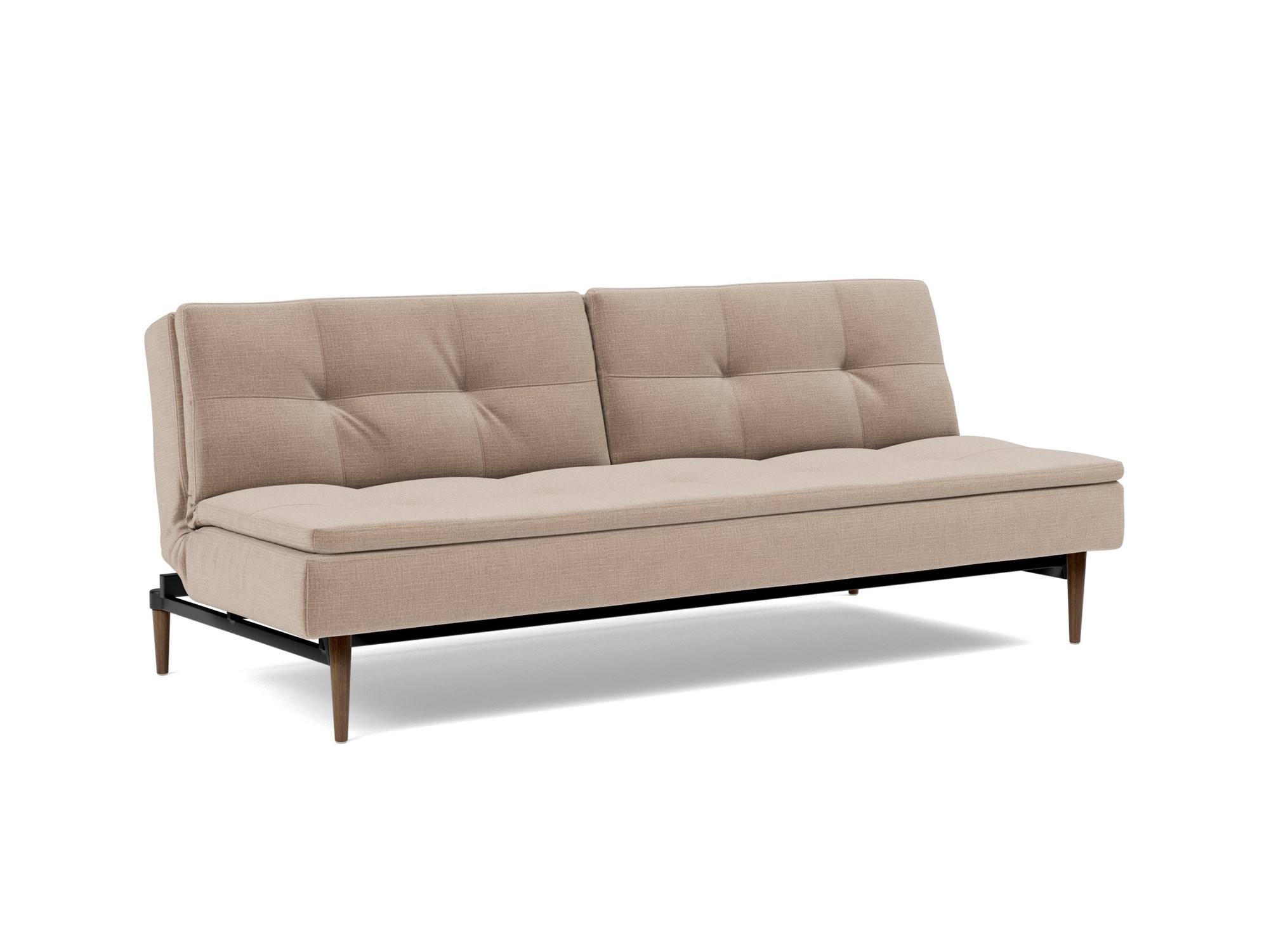 Schlafsofa Dublexo Chenille Esina 417-Mocha Beine Styletto Eiche dunkel