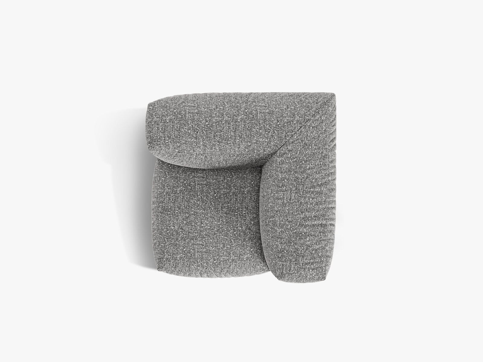 Micadoni Eckmodul Martina 1-Sitzer Klein Boucle Monet Graphit