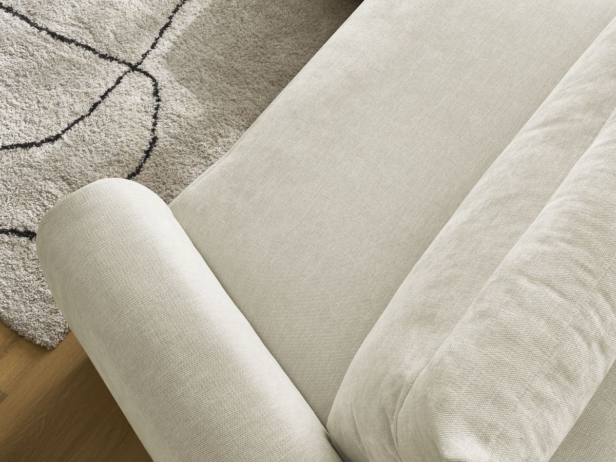 Bobochic Aden Ecksofa 293 × 152 cm Stoff Beige Ecke links