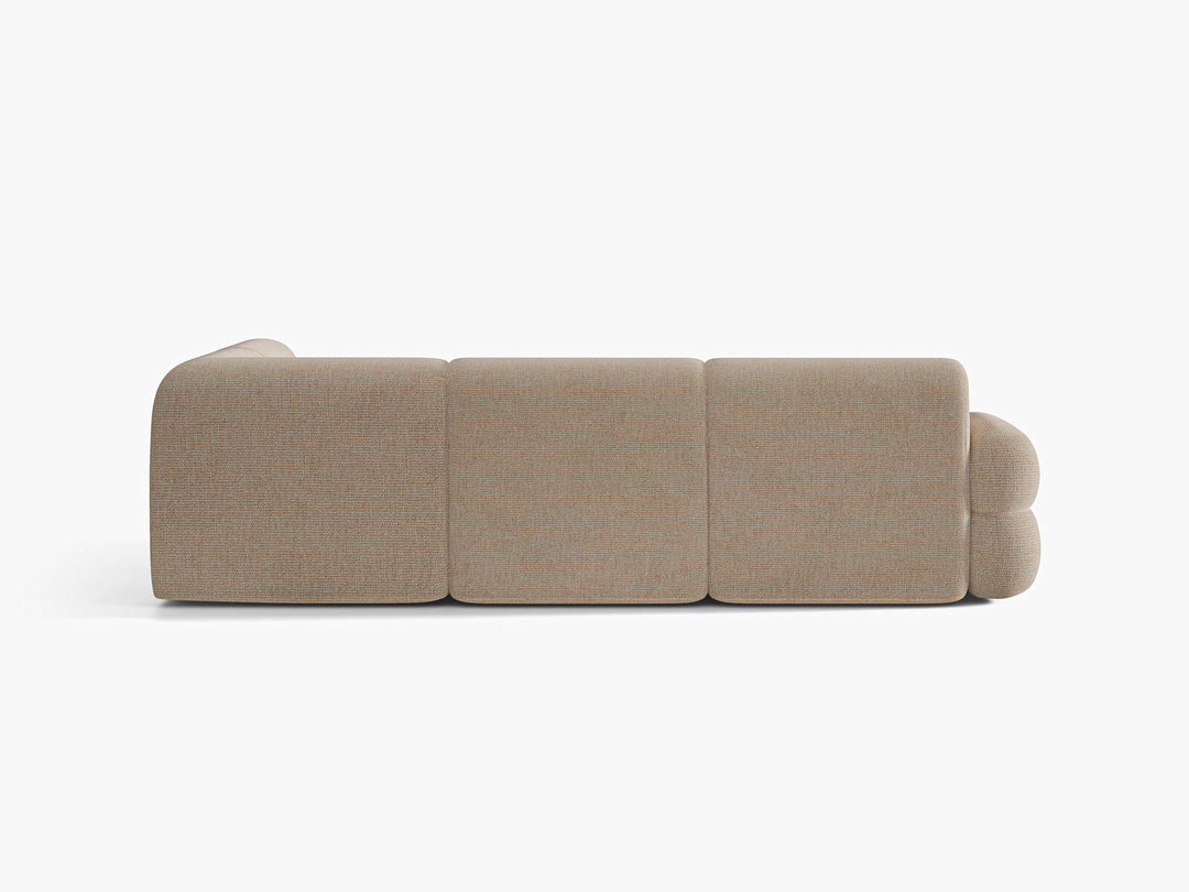 Micadoni Neo Ecksofa 5-Sitzer Links Chenille SILENCIO Sand