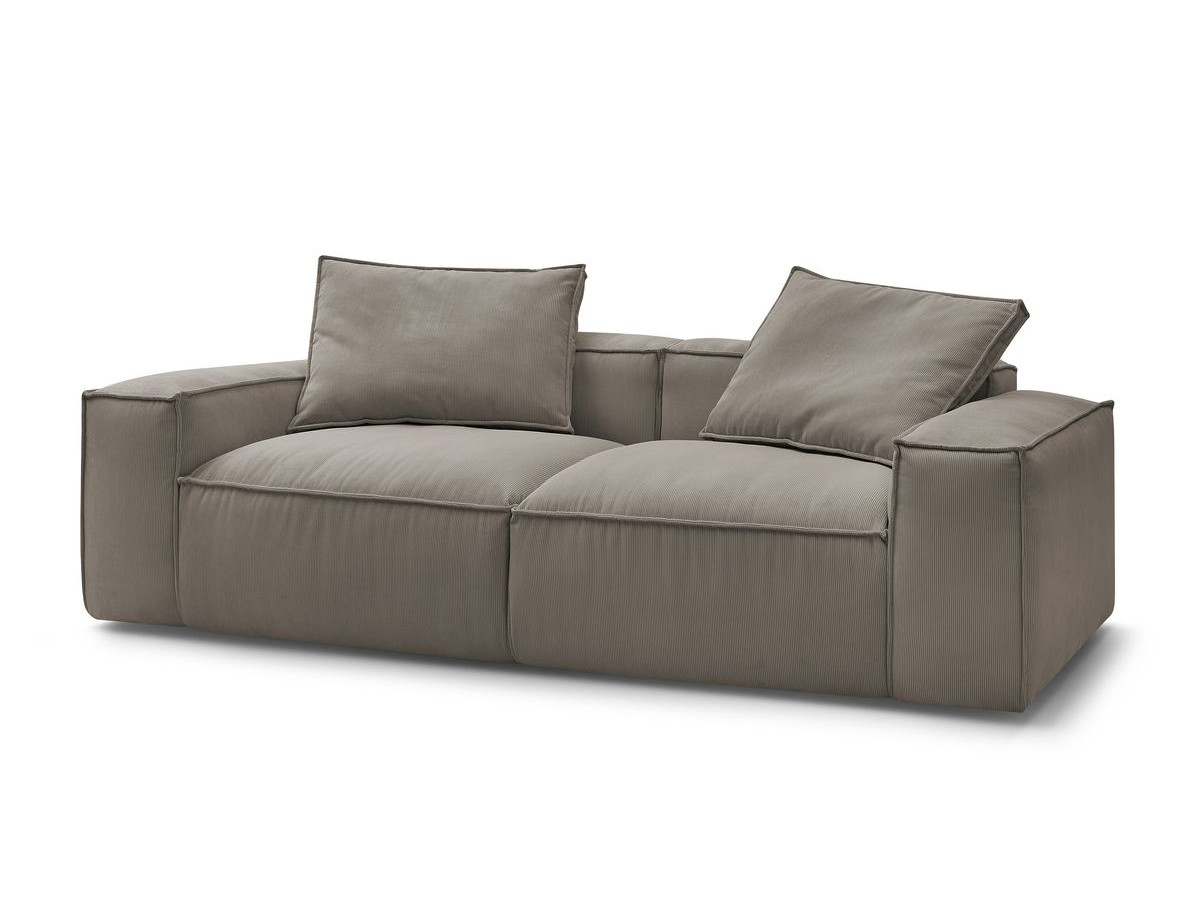 Bobochic Boheme Sofa 3-Sitzer Cordsamt Taupe