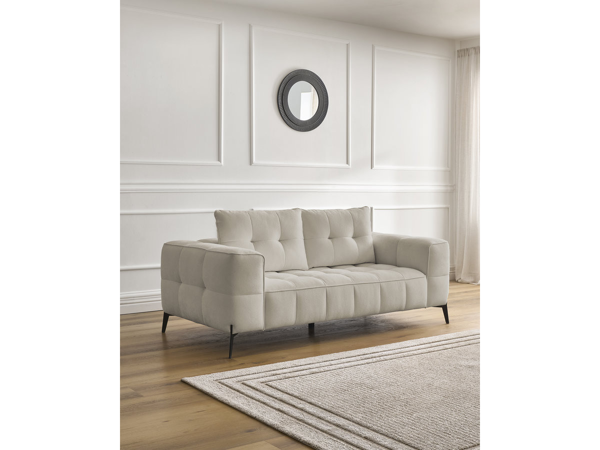 Bobochic Anis Sofa 2-Sitzer Strukturstoff Beige
