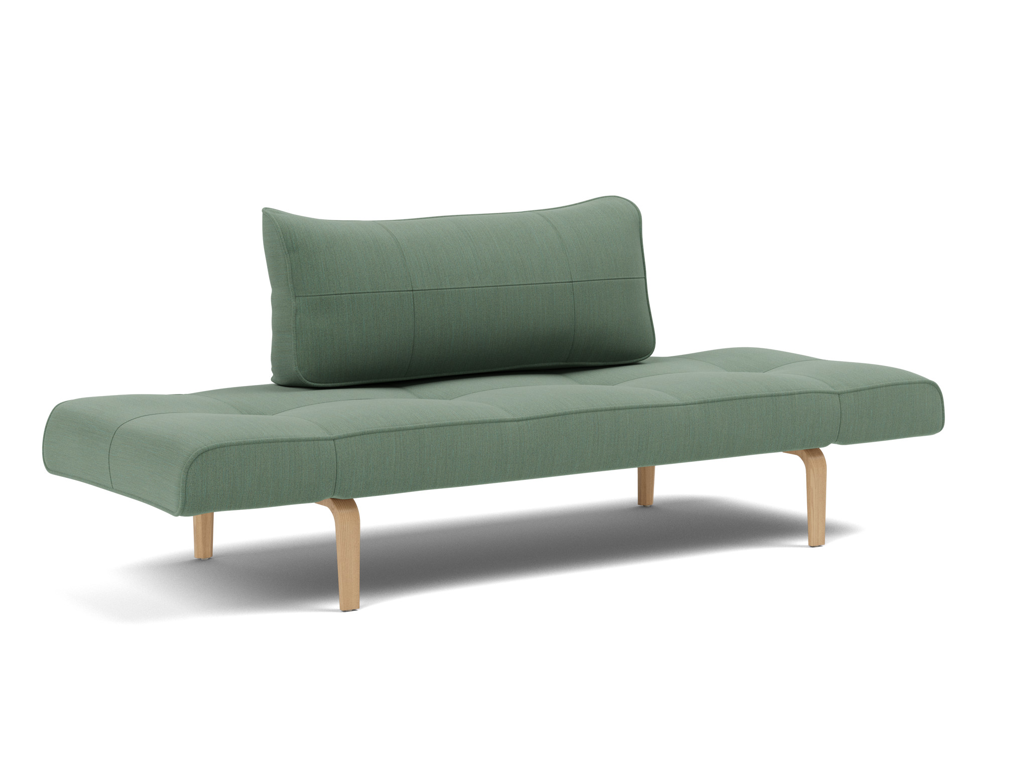 Tagesbett Zeal Flachgewebe Elegance 518-Green Beine Bow Eiche