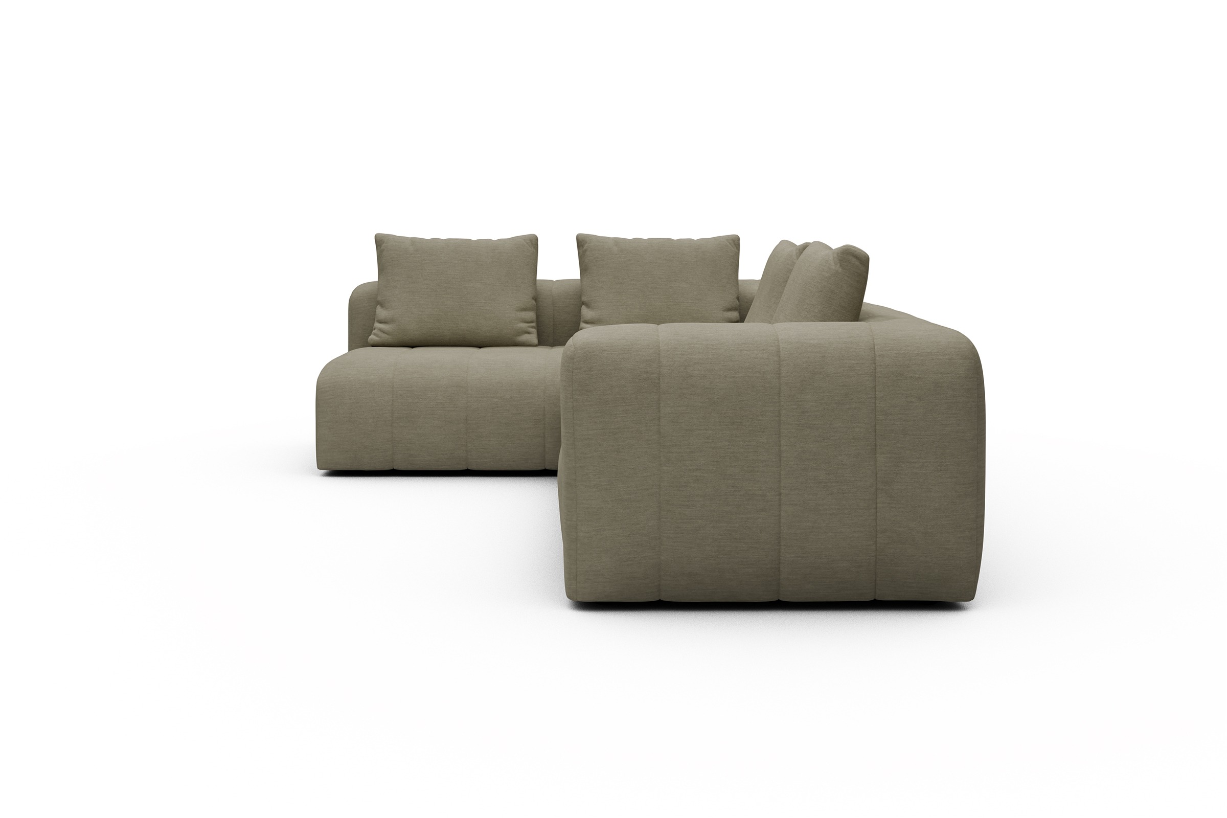 Ecksofa Hugo 2x 2,5-Sitzer Armlehne rechts Vivus-Dusty-Sand