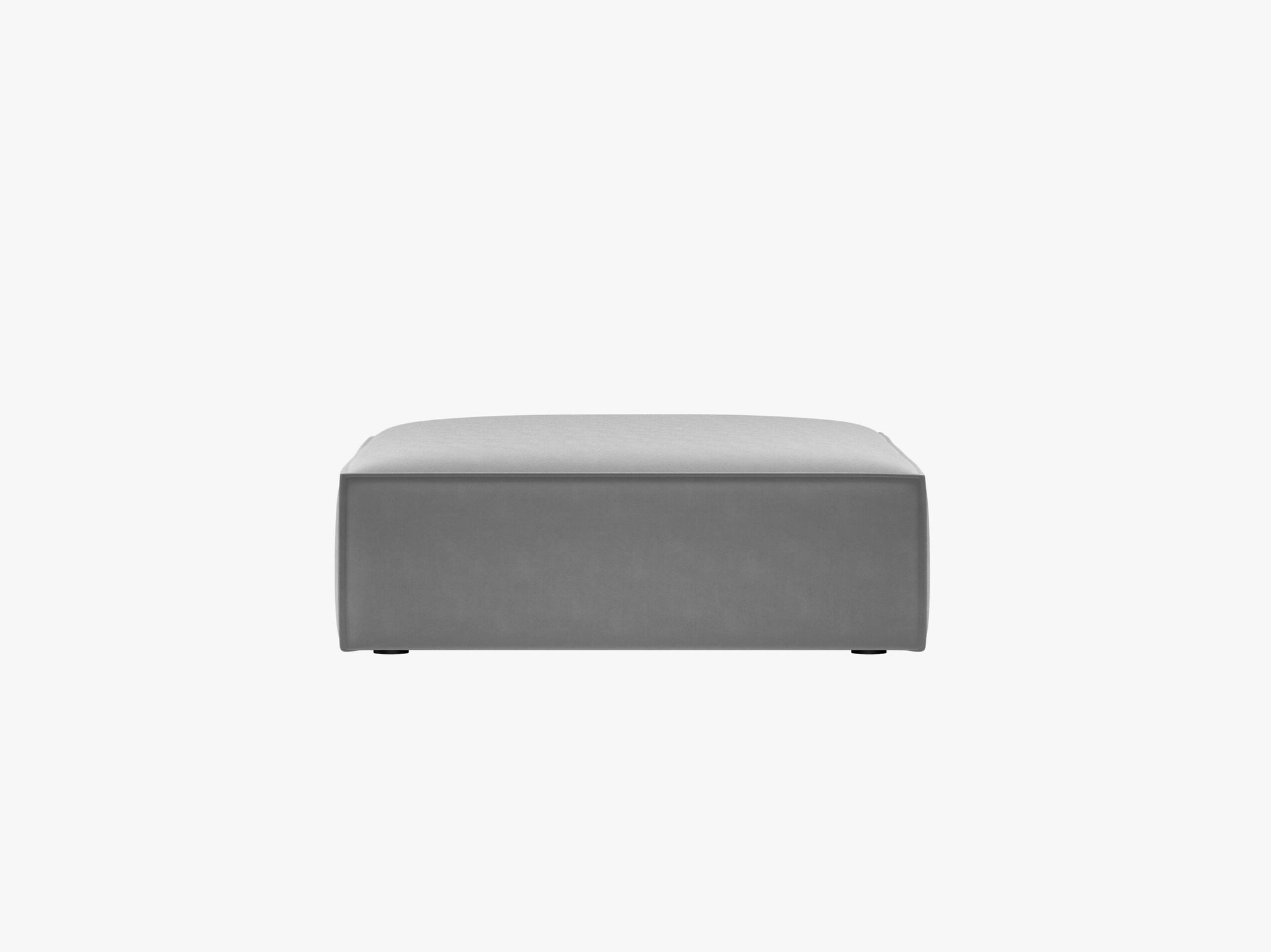 Micadoni Hocker Kaelle 1-Sitzer Samt Bluvel Grau