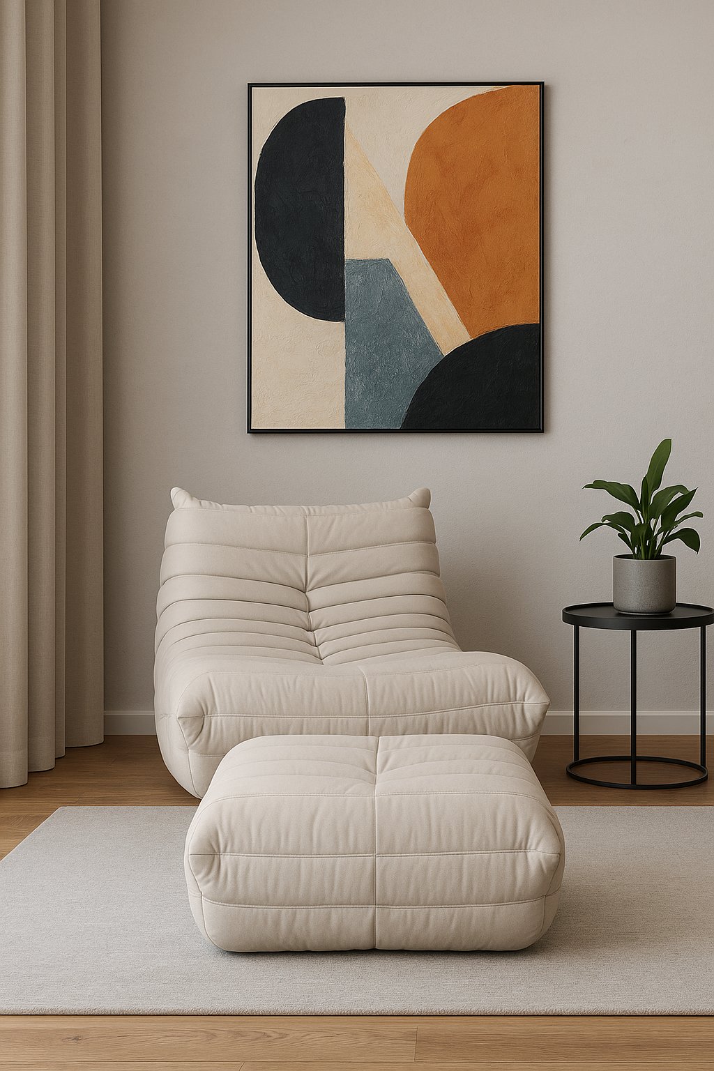Livin Hill Fußhocker Nua Hellbeige