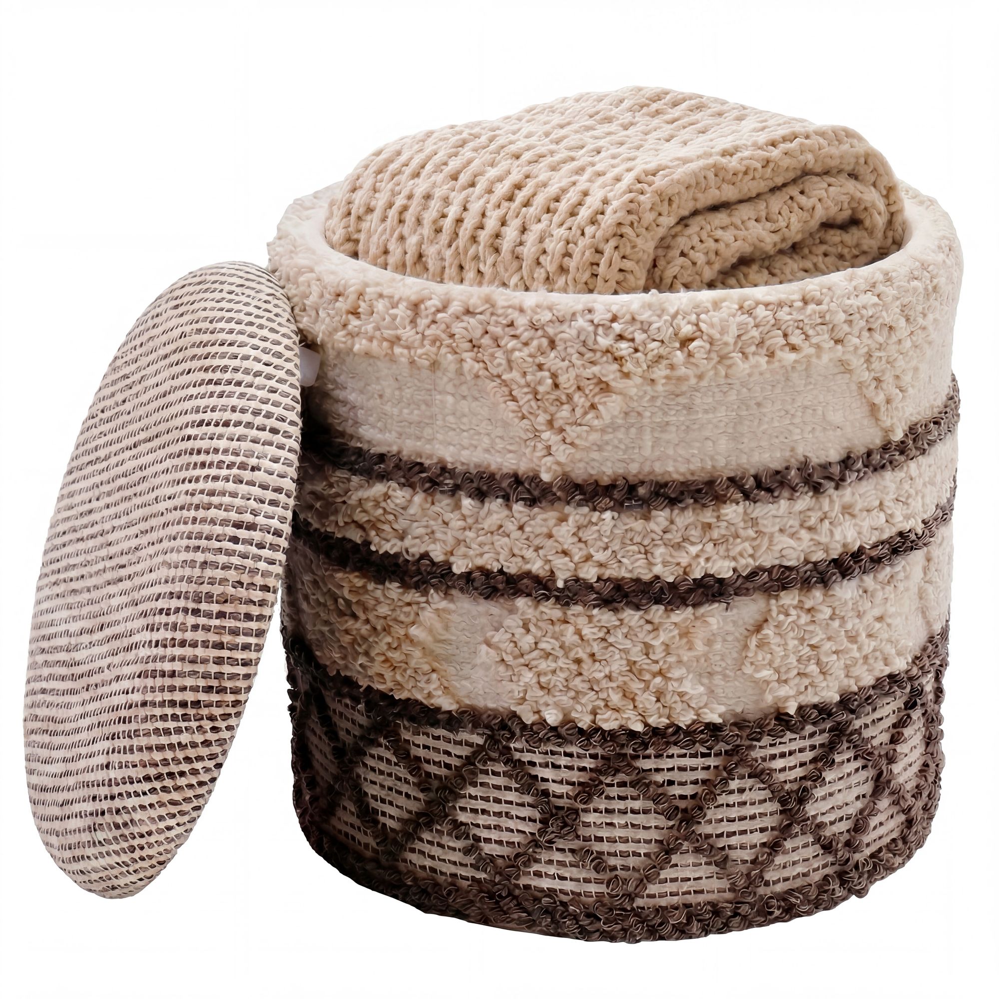 Beige Rautenband Braun