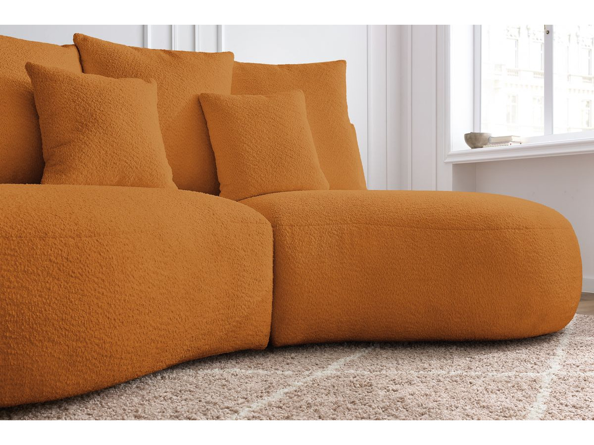 Bobochic Saint-germain Sofa 3-Sitzer Bouclé-Stoff Gelb