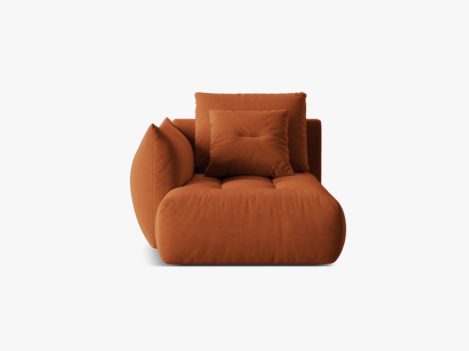 Micadoni Bloom Chaiselongue Links Samt Casino Terrakotta