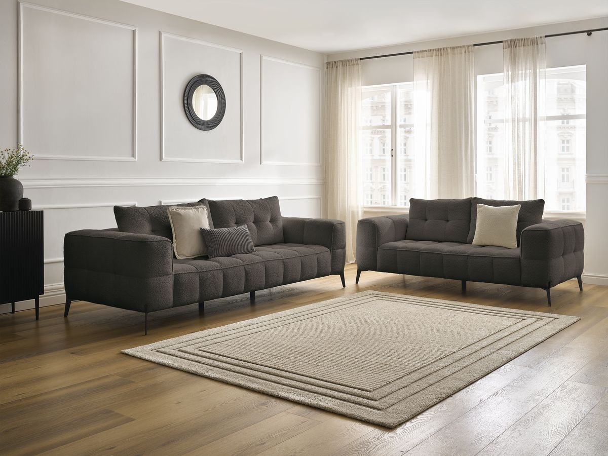 Bobochic Anis Sofa 5-Sitzer Bouclé-Stoff Braun