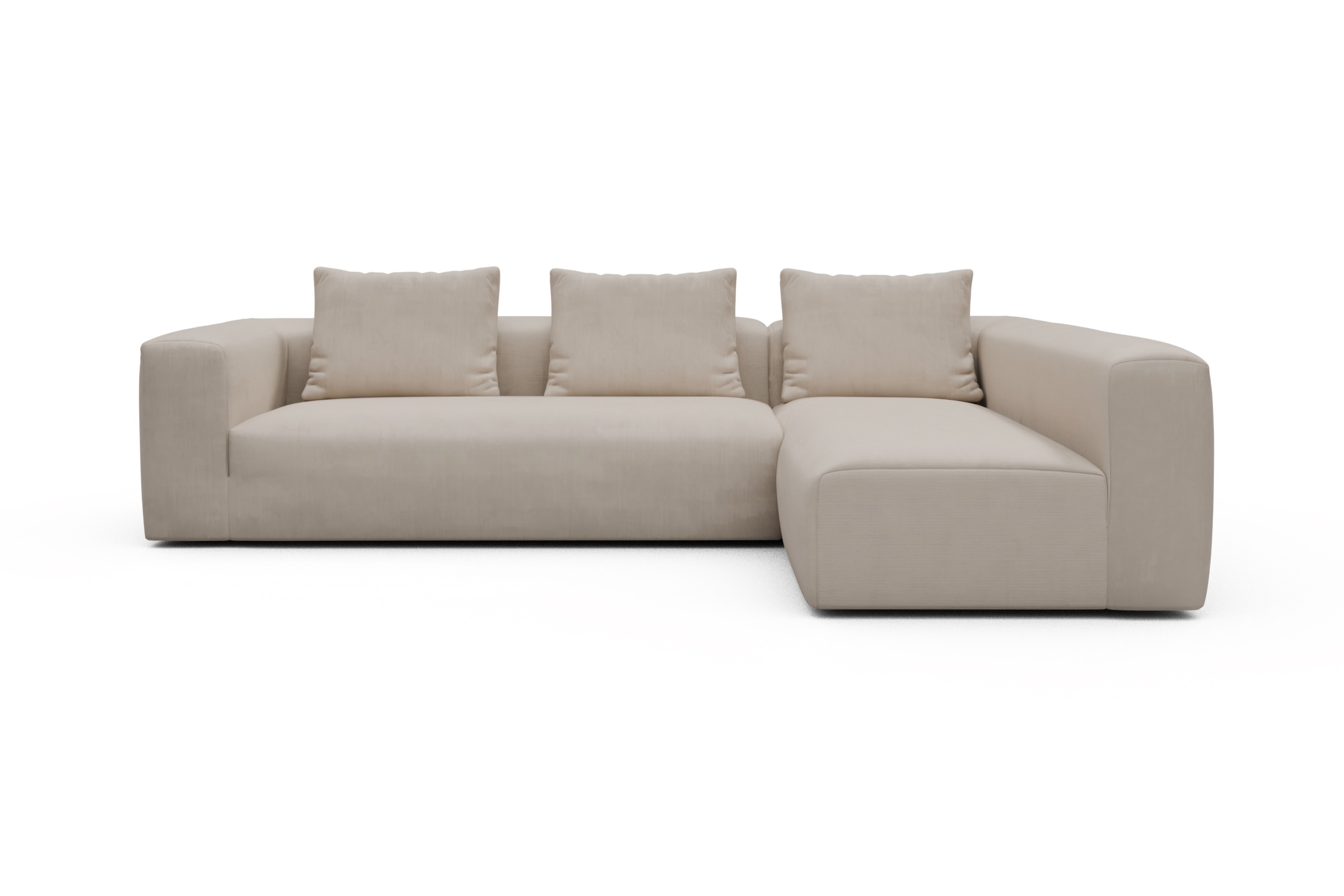 Skandi Home Ecksofa Fred 2x 2,5-Sitzer rechts offen Cordufine-Off-White moebelfaktor