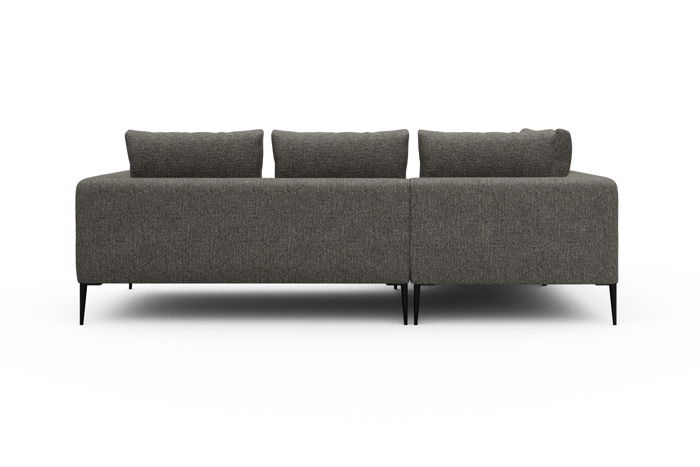 Ecksofa Paul Relax-Ecke links mit 2-Sitzer Carreno-Sepie-Brown