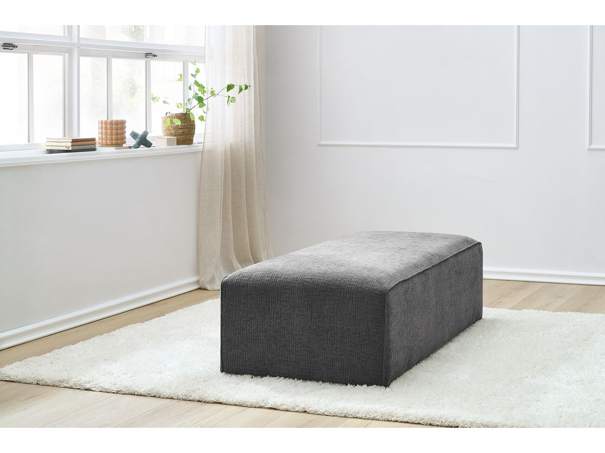 Bobochic Megeve Pouf Strukturstoff Dunkelgrau