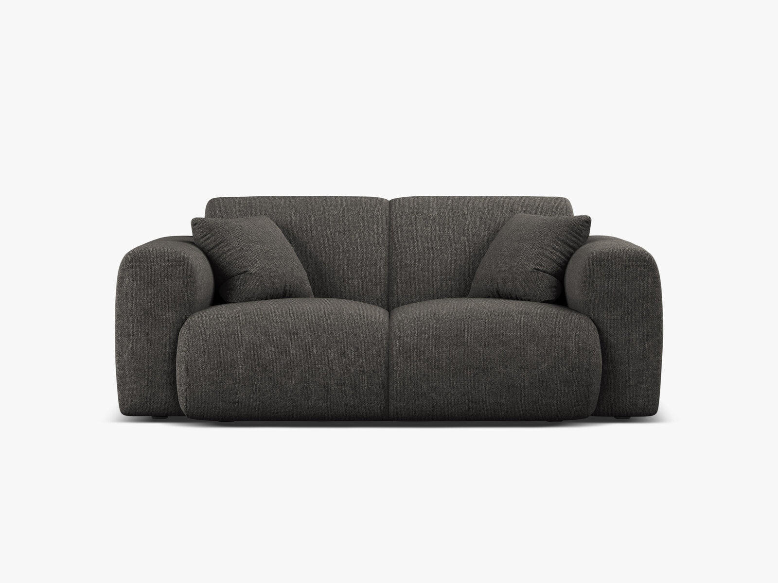Micadoni Sofa Molino 2-Sitzer Chenille Eden Dunkelgrau