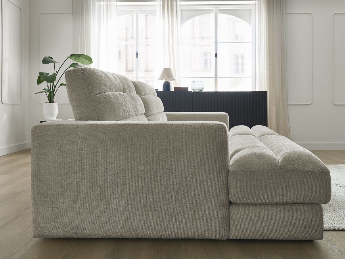 Bobochic Sierra Sofa 4-Sitzer Strukturstoff Taupe
