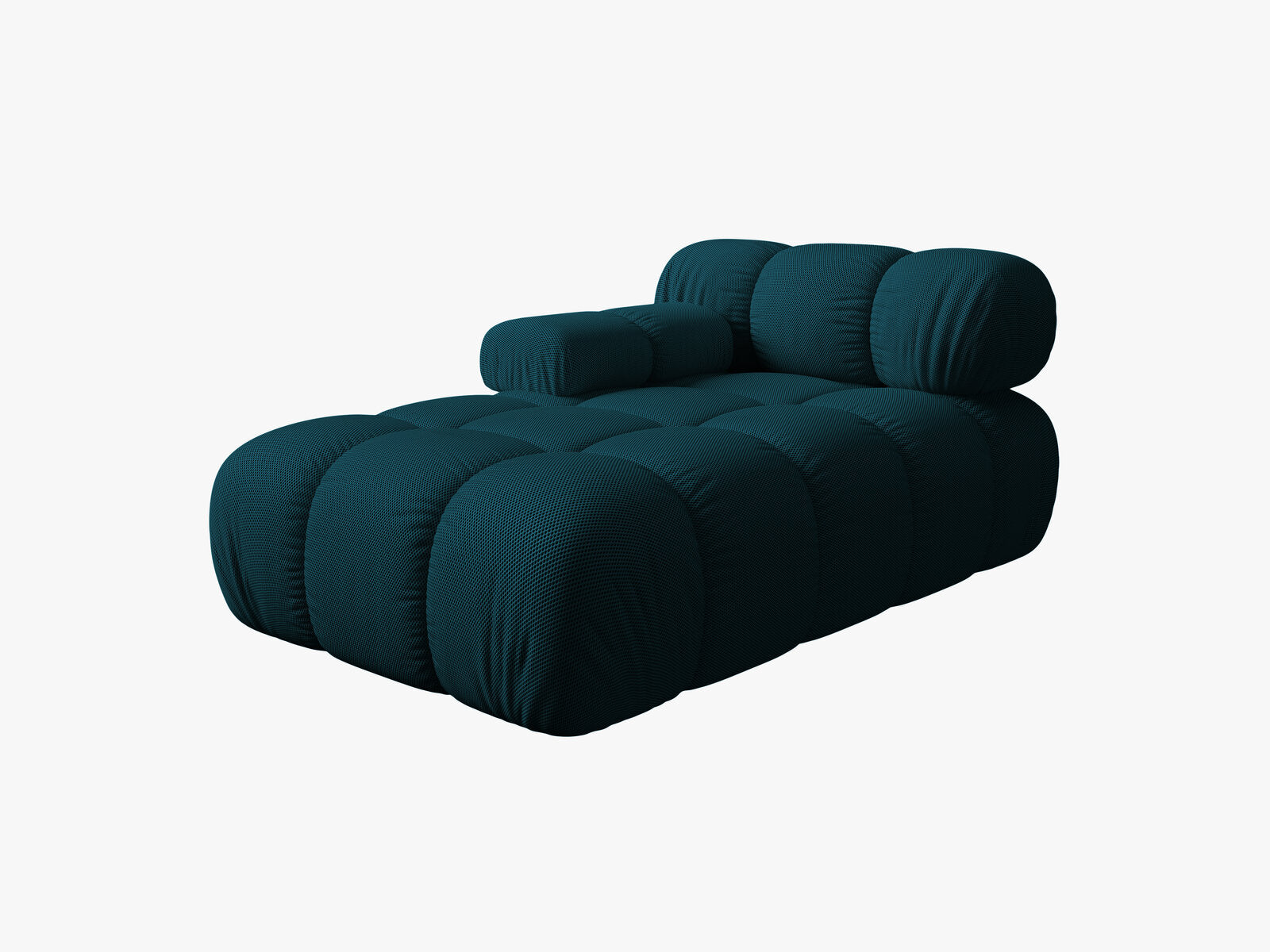 Micadoni Recamiere Bellis Links 3D-Stoff Sonic Marineblau