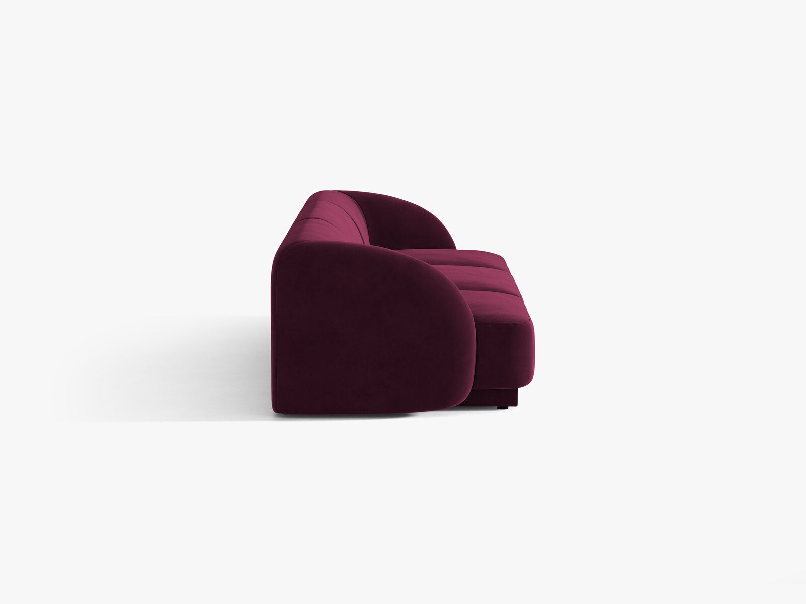Micadoni Sofa Miley 3-Sitzer Samt Venus Burgunder