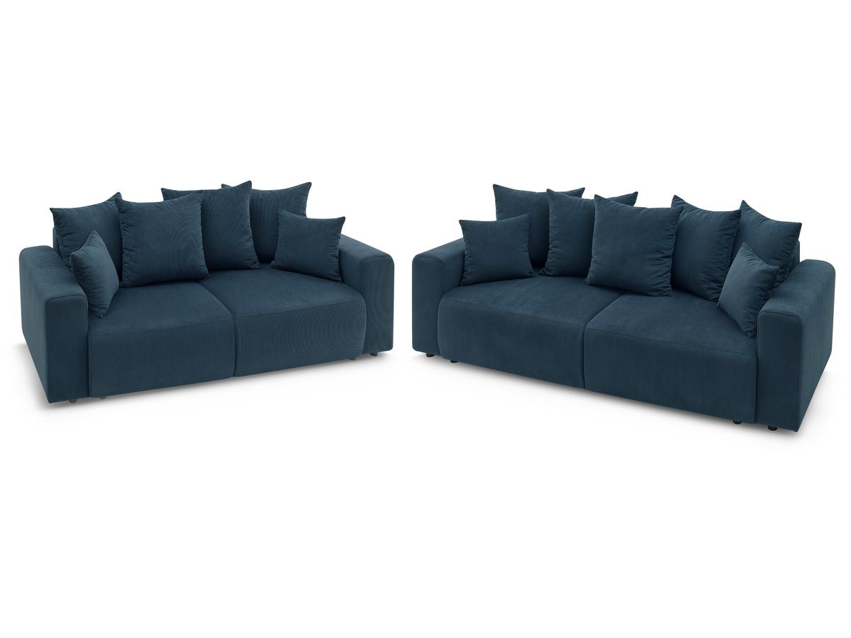 Bobochic Envy Sofa 5-Sitzer Cordsamt Dunkelblau