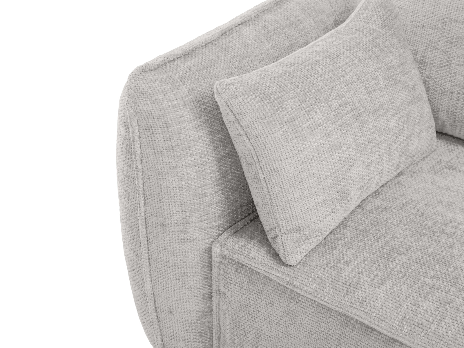 Micadoni Ecksofa Kaelle 4-Sitzer mit Schlaffunktion Rechts Chenille Hellgrau