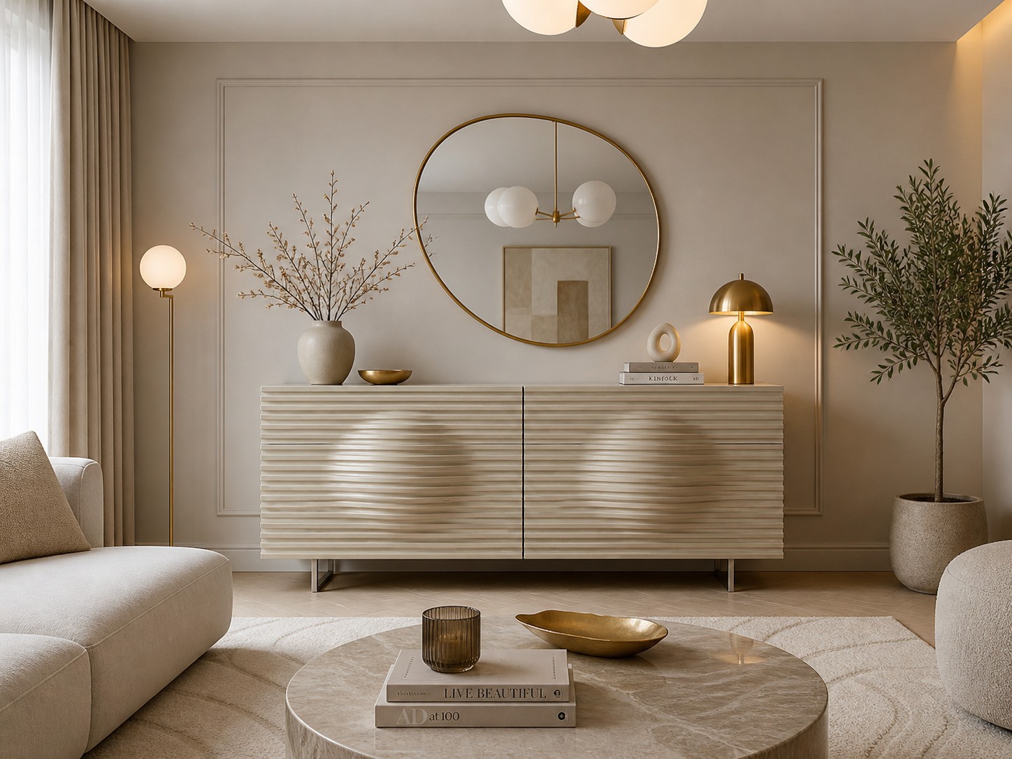 Livin Hill Sideboard Hudson 160 cm Sandfarben