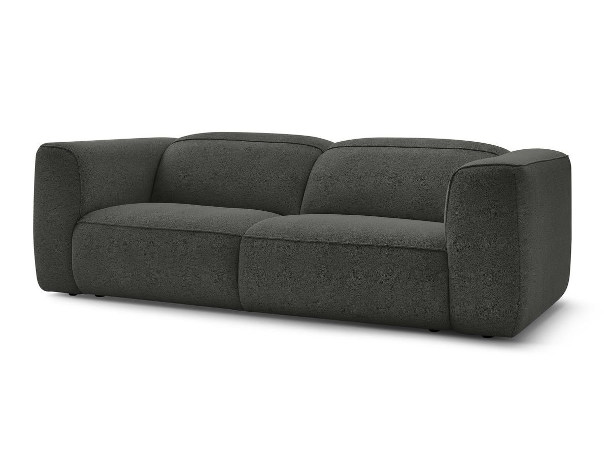 Bobochic William Sofa 3-Sitzer Melange-Stoff Dunkelgrau