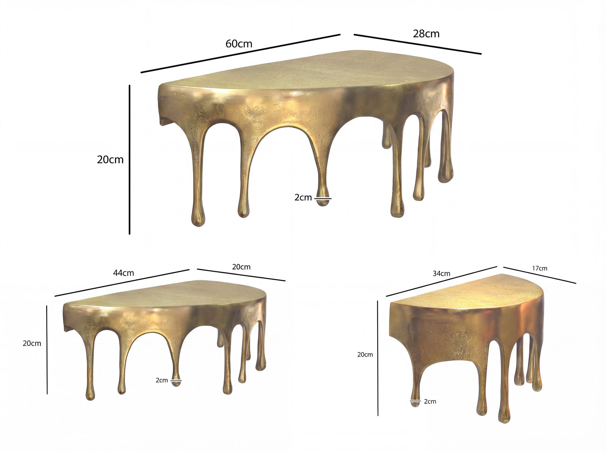 Wandregal Setskog Aluminium Gold