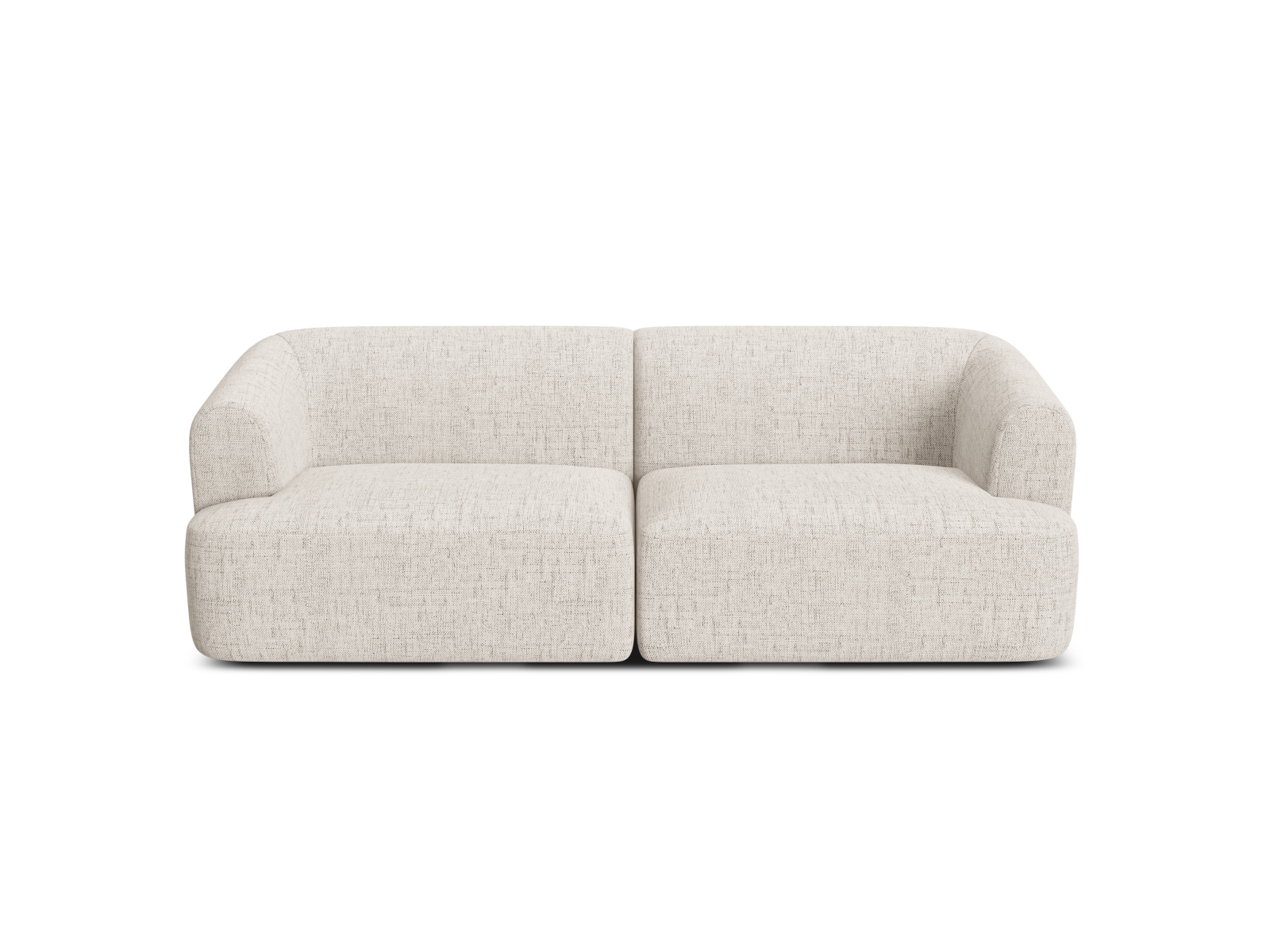 Cosmopolitan Design Sofa Campi 3-Sitzer Strukturierter Stoff Moly Helles Beige