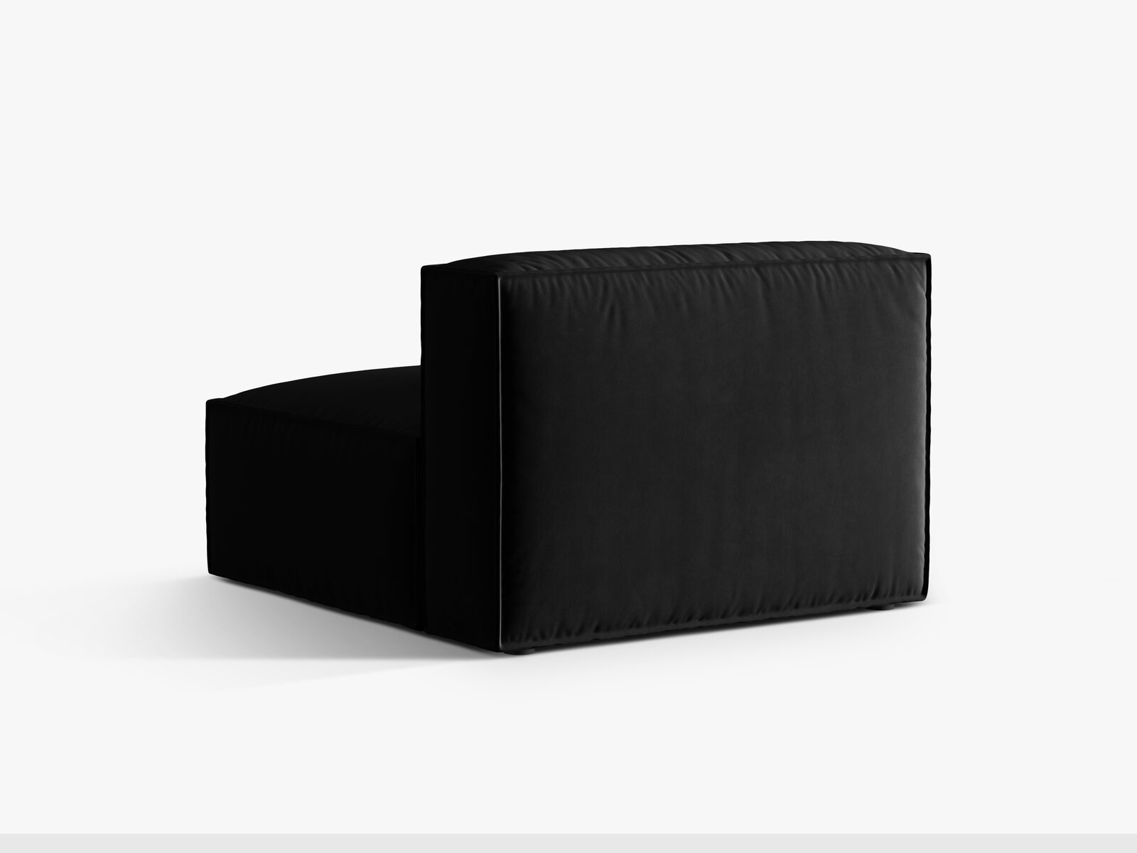 Micadoni Modul Nuria 1-Sitzer Samt Schwarz