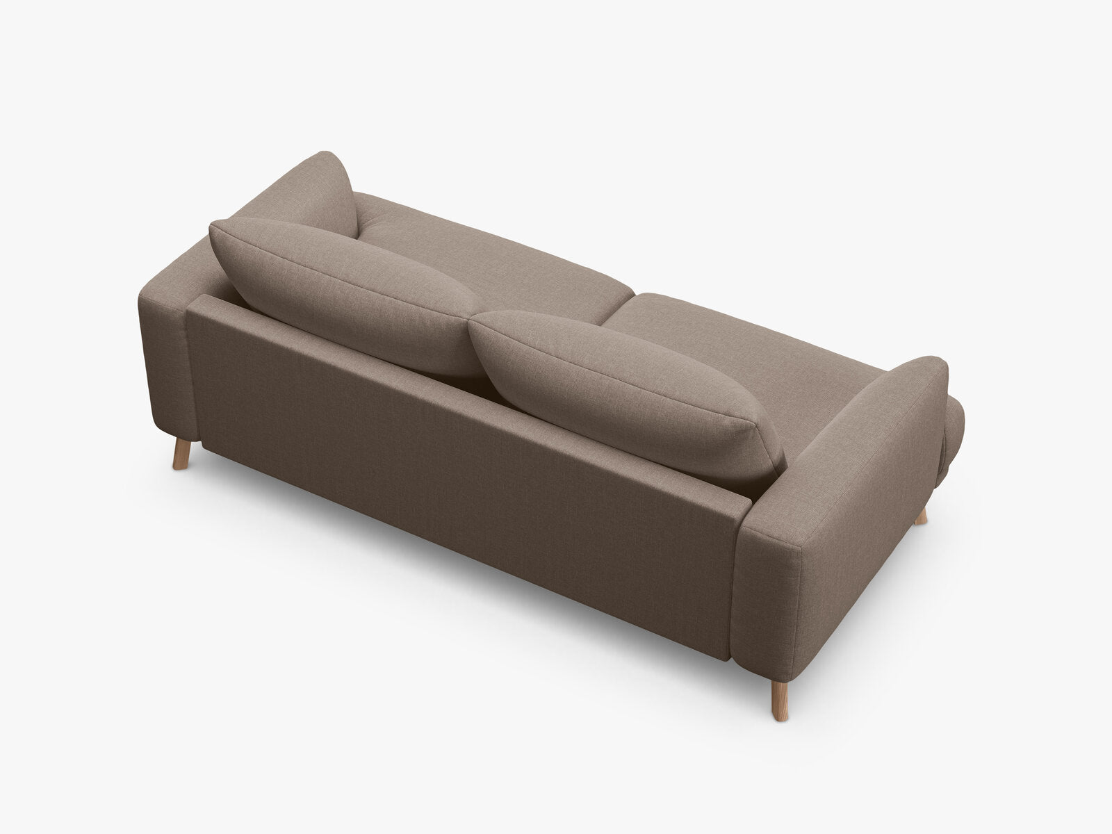 Micadoni Sofa Naomi 2-Sitzer Strukturierter Stoff Liberty Cappuccino