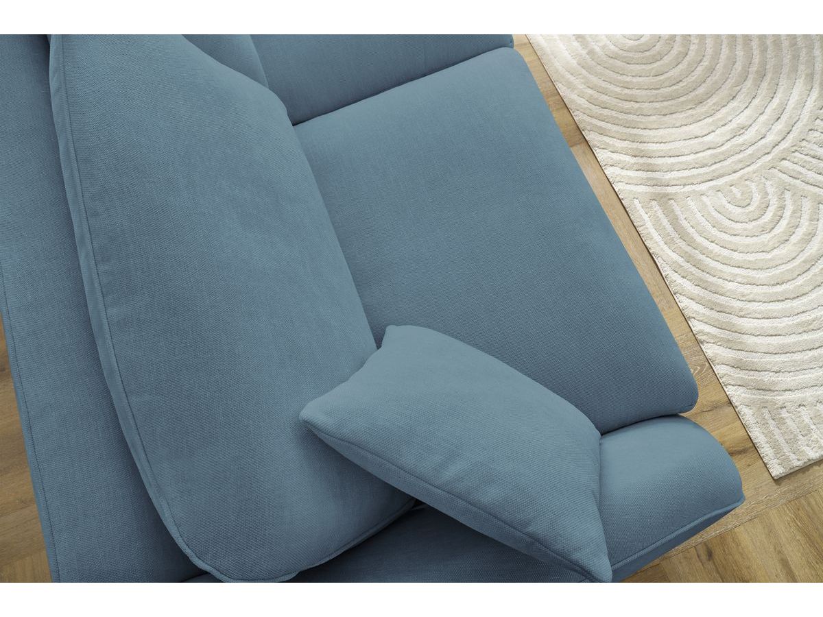 Bobochic Cezanne Schlafsofa 3-Sitzer Stoff Hellblau, Liegefläche 140 × 194 cm