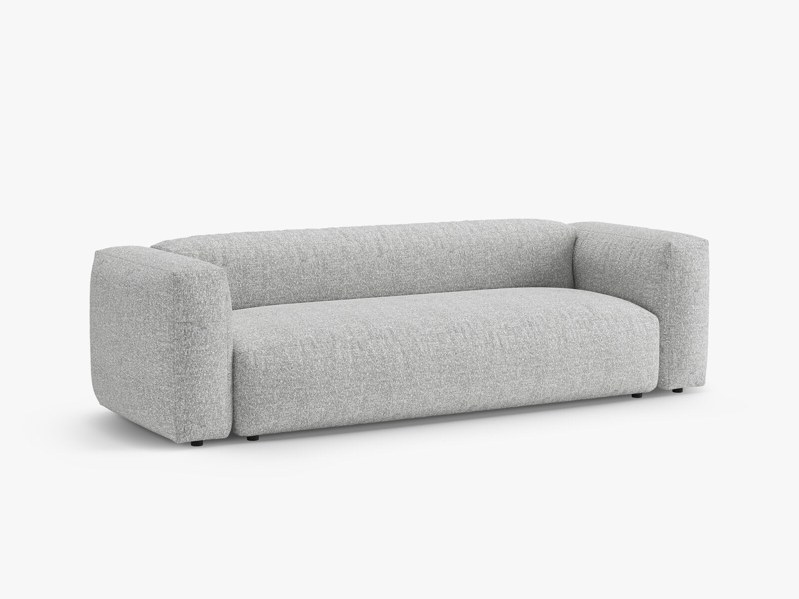 Micadoni Martina Schlafsofa 3-Sitzer Boucle Monet Silber