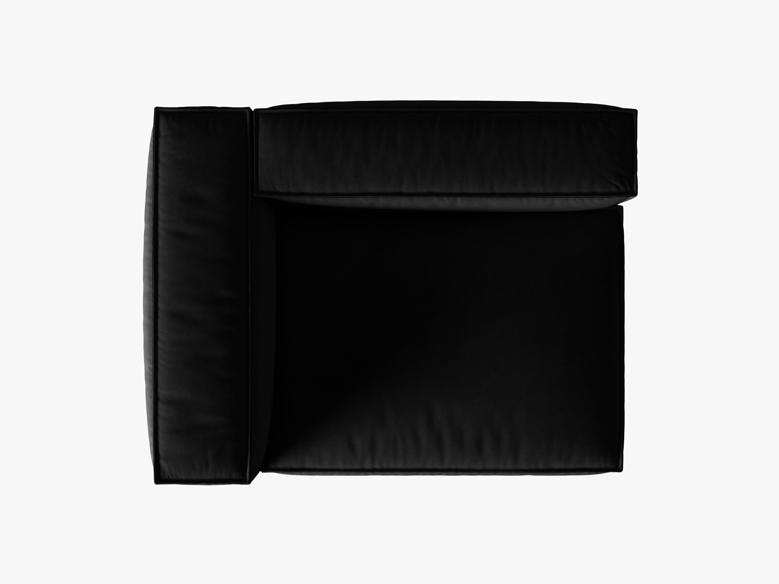 Micadoni Eckmodul Nuria 2-Sitzer Links Samt Schwarz