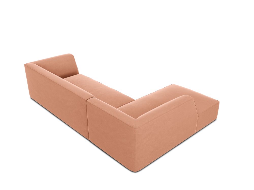 Cosmopolitan Design Ecksofa Siena 4-Sitzer Samt Salvador Rosa Links