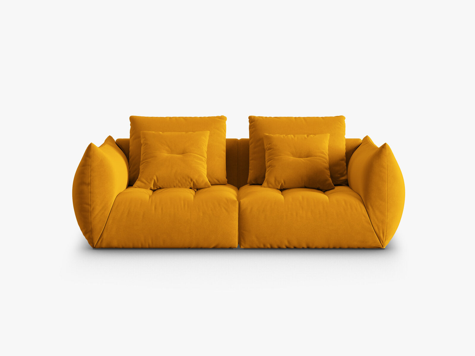 Micadoni Sofa Bloom 3-Sitzer Samt Gelb