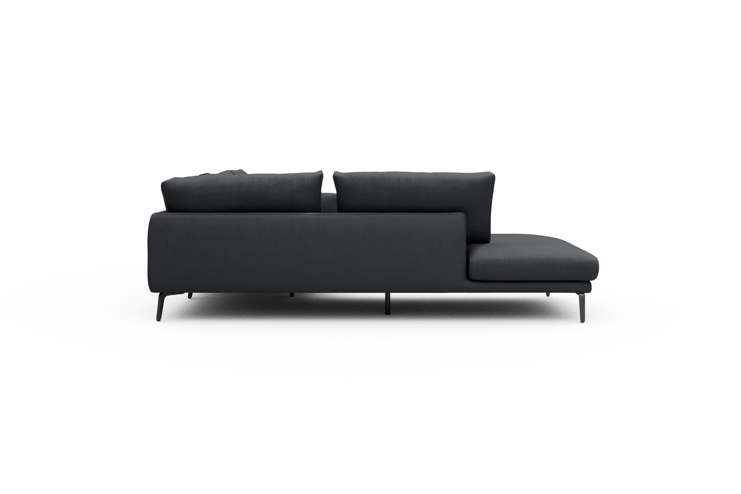 Ecksofa Karl Relax-Ecke links mit 2,5-Sitzer Cordufine-Slate-Grey