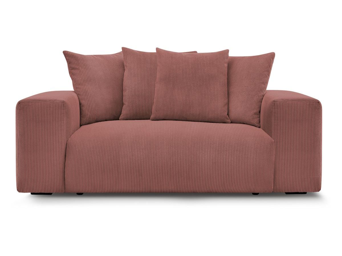 Bobochic Voltaire Sofa 2-Sitzer Cordsamt Rosa