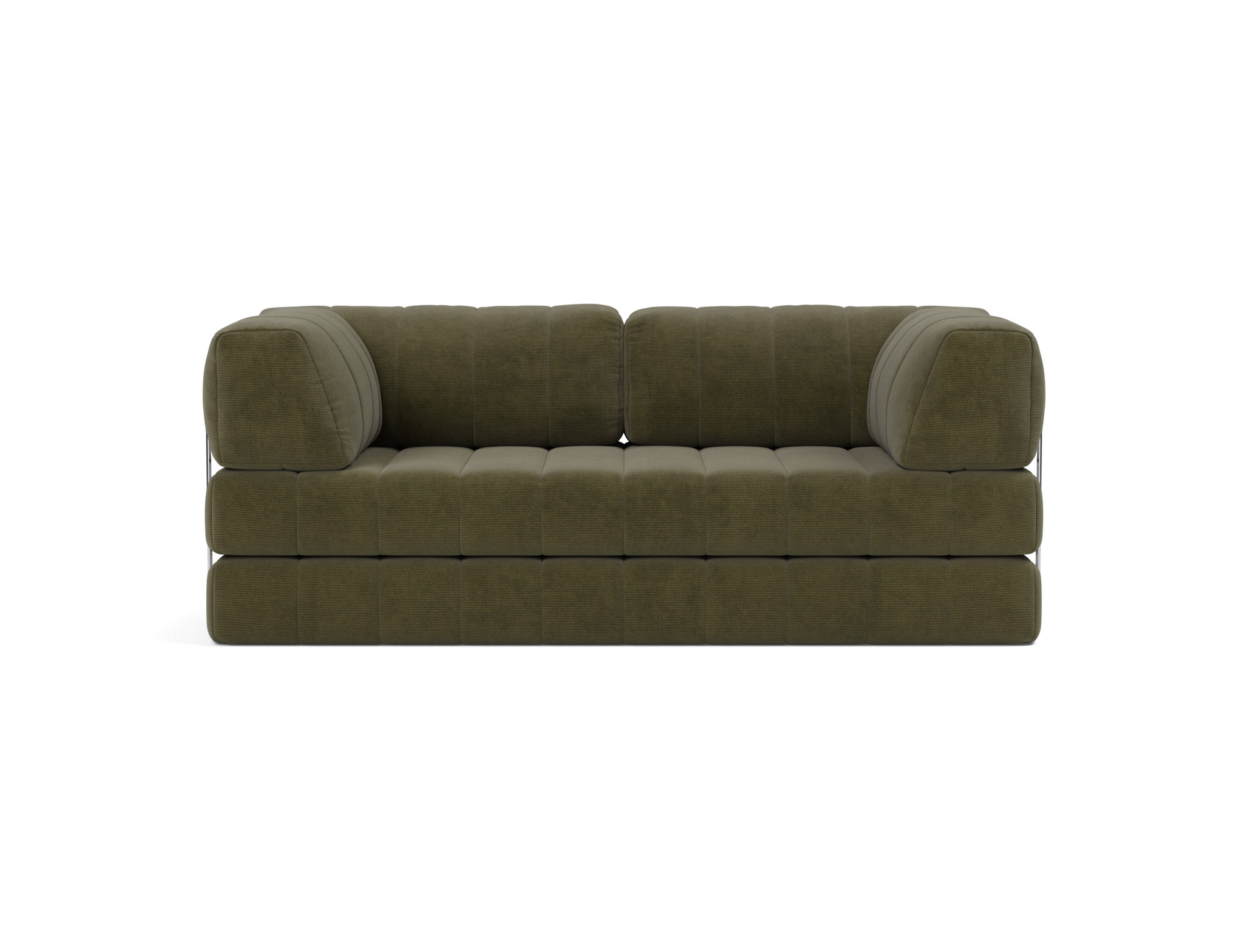 Schlafsofa CozyPad mit Armlehnen Kord Cordufine 316-Pine-Green
