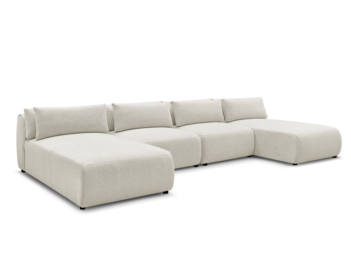 Bobochic Jana Wohnlandschaft Melange-Stoff Weiß