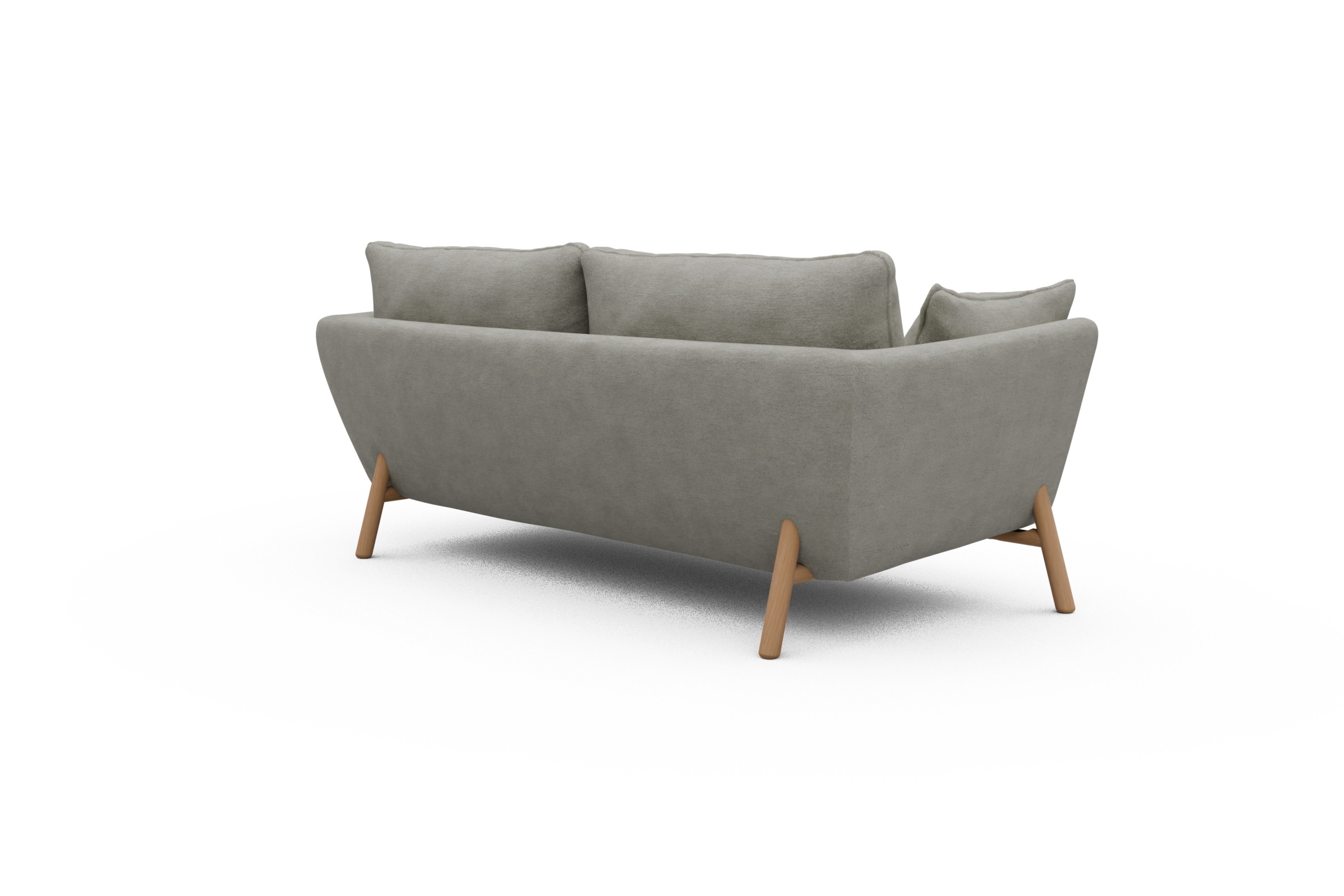 Sofa Emil 2-Sitzer Beinfarbe Eiche Natur Carreno-Moon-Stone-White
