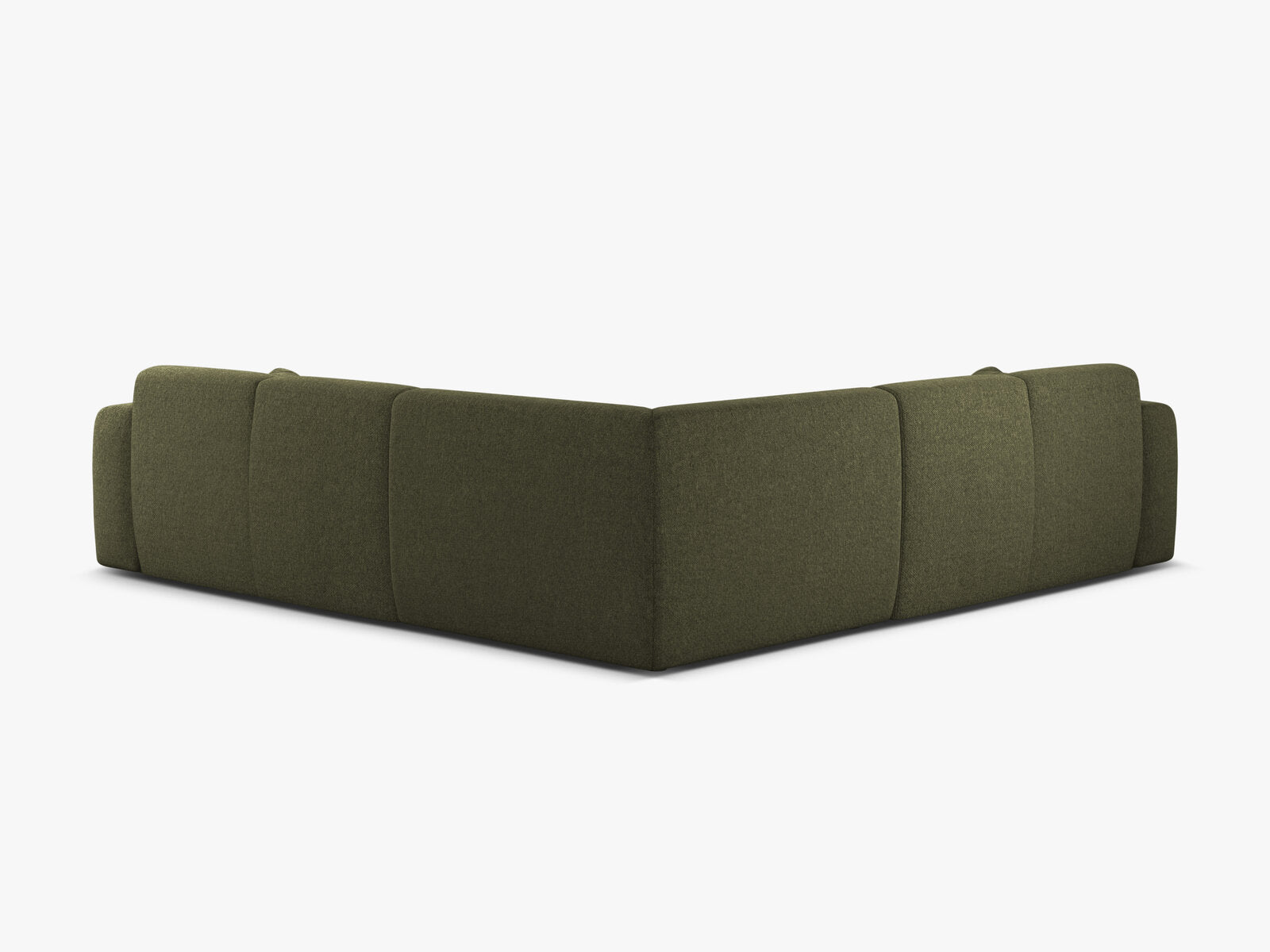 Micadoni Ecksofa Molino 5-Sitzer Chenille Eden Grün