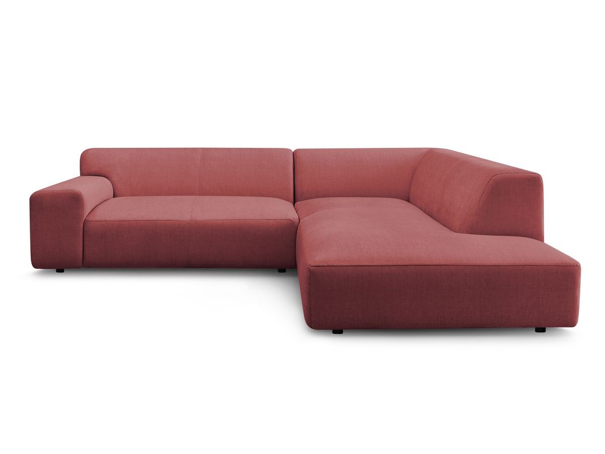 Bobochic Lavena Ecksofa 272 × 220 cm Samt Orange Ecke rechts