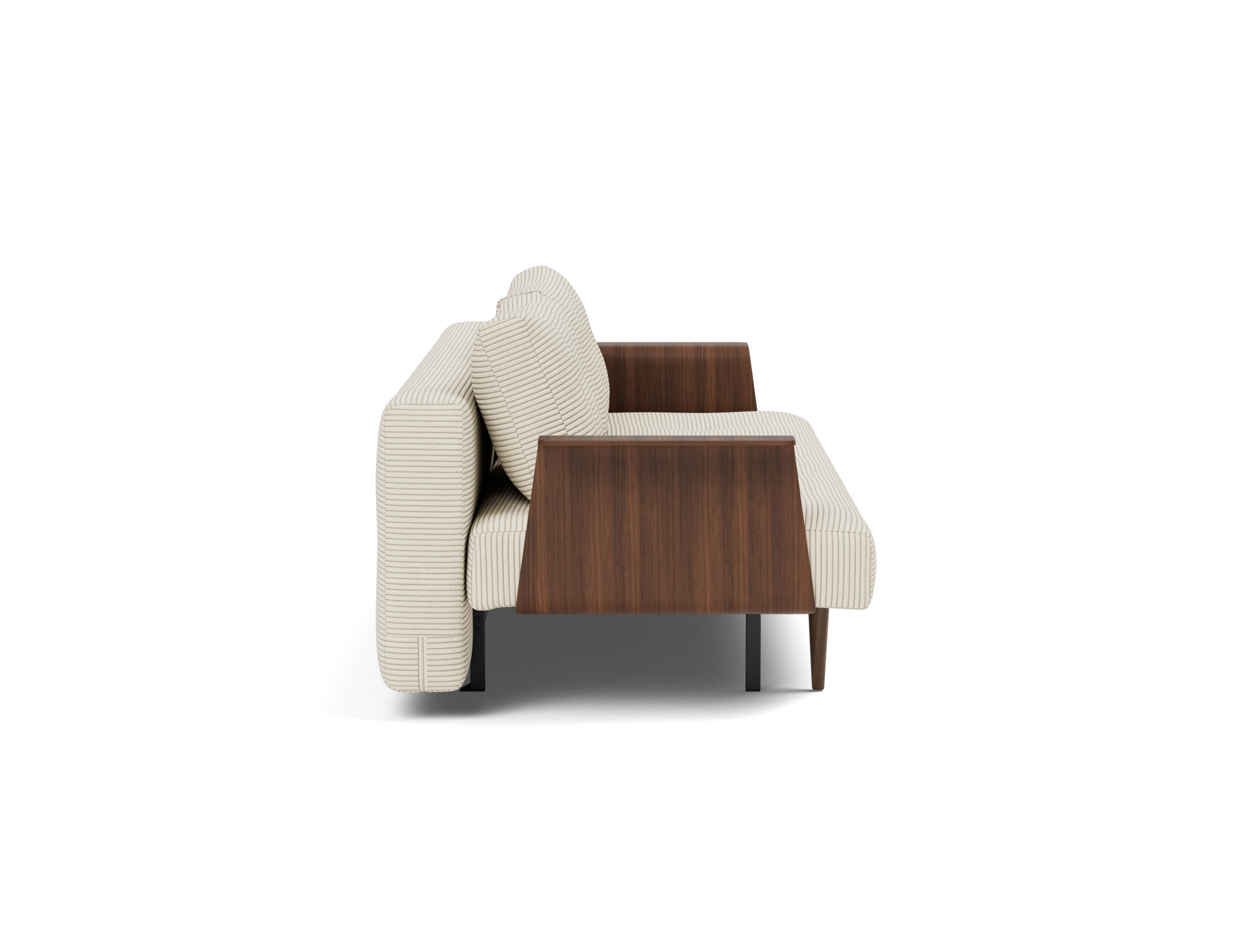 Schlafsofa Recast mit Armlehnen Kord Corduroy 594-Ivory