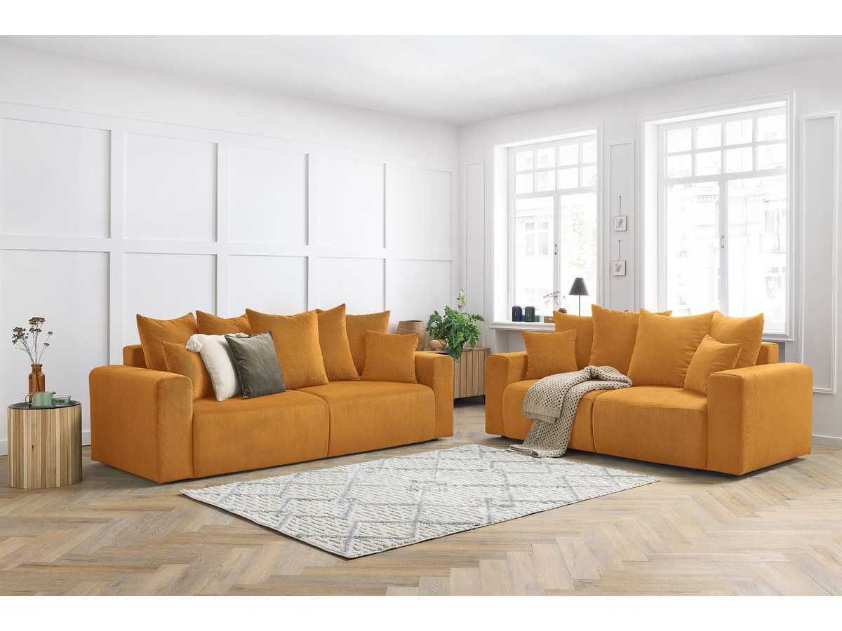 Bobochic Envy Sofa 5-Sitzer Cordsamt Gelb