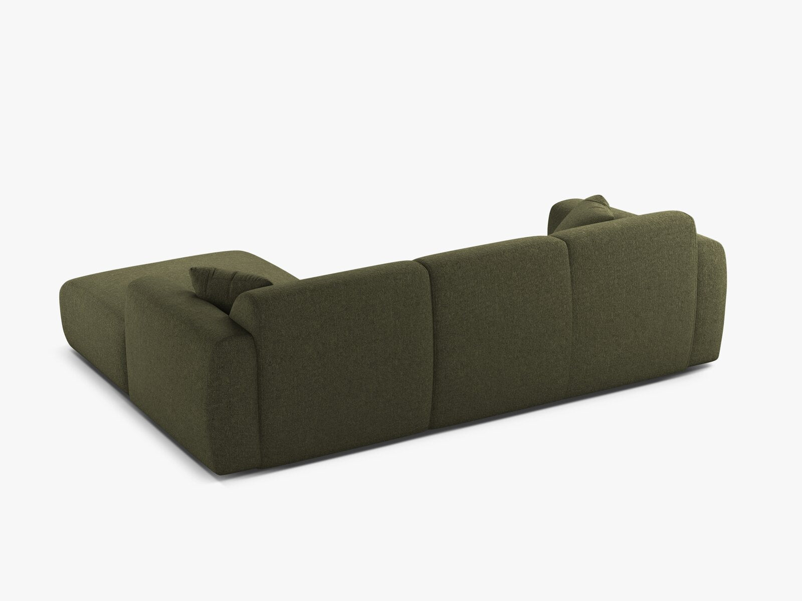 Micadoni Ecksofa Molino 4-Sitzer Rechts Chenille Eden Grün