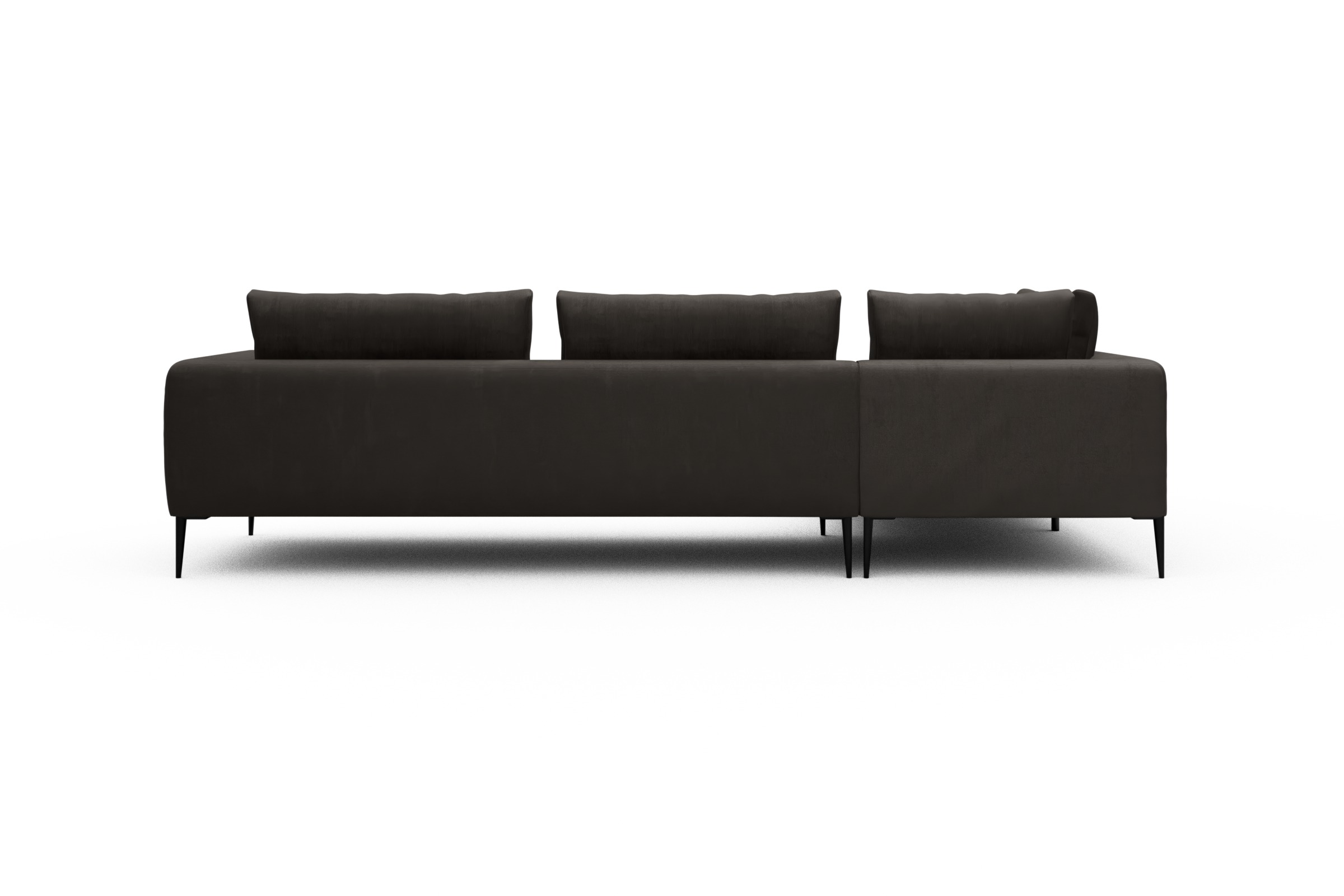 Ecksofa Paul Relax-Ecke rechts mit 3-Sitzer Cordufine-Taupe